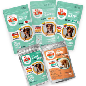 Tropa Variado - Paquete Surtido 1kg (5x200g) - Perros - Dieta Barf